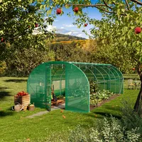 TOOLPORT Foliengewächshaus PE-Plane Grün Transparent 180 g/m2 18 m2