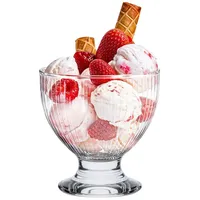 Konzept Eisbecher Glas 4er Set, Glasschale mit Fuß 405