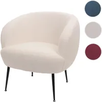 Mendler Lounge-Sessel HWC-O37, Cocktail-/Clubsessel Polstersessel Sessel, Stoff/Textil Bouclé (330g/m2)