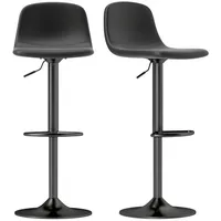 Homcom Barhocker Kunstleder, Schwarz