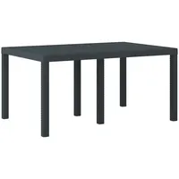 VidaXL Gartentisch Anthrazit 150x100x73 cm Poly Rattan
