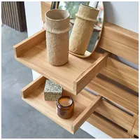 Tikamoon 2er-Set Regalflächen aus massivem Teakholz Urbain