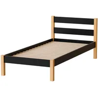 99rooms Irka Bettgestell Schwarz Eiche 90x200 cm