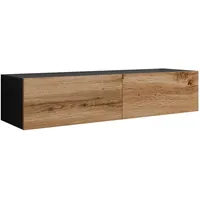 Mirjan24 Vigo TV-Lowboard 140x30 cm Schwarz/MDF