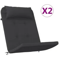 VidaXL Adirondack-Auflagen 2 Stk. Schwarz Oxford-Gewebe