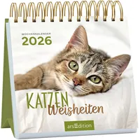 ArsEdition Mini-Wochenkalender Katzenweisheiten 2026