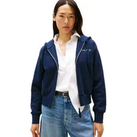 Tommy Hilfiger Damen, Hoodie mit Reißverschluss Script Pique Zip-Up