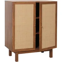 MCW Highboard MCW-M51, Kommode Schrank Sideboard, Staufächer, Kubu Rattan