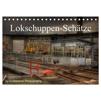 Calvendo Lokschuppen-Schätze (Tischkalender 2026 DIN A5 quer), CALVENDO Monatskalender: