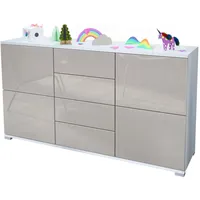 Vladon Sideboard Sand, Holzwerkstoff, 138.5x75.5x35 cm, Wohnzimmer, Kommoden &