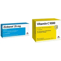Wörwag Zinkorot 25 Mg Zink Tabletten+ Vitamin C1000 Filmtabletten