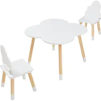 [en.casa] - Kindersitzgruppe Epim mit Wolkendesign Weiß