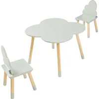 [en.casa] - Kindersitzgruppe Epim mit Wolkendesign Mintgrün