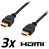 Equip HDMI-Kabel 1.8m schwarz 3er Pack