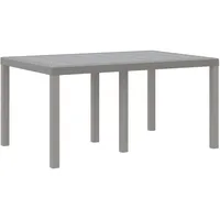 VidaXL Gartentisch Hellgrau 150x100x73 cm Poly Rattan