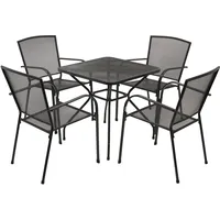 FRG Gartengarnitur 5-tlg. Anthrazit/Grau