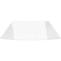 ECOfoxx Funkenschutzplatte Segmentbogen 100 x 120 cm Klarglas Weiß