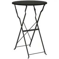VidaXL Bistrotisch Klappbar Anthrazit Ø50x71cm Stahl Pulverbeschichtet