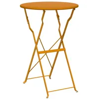 VidaXL Bistrotisch Senfgelb Ø50x71 cm Stahl Pulverbeschichtet
