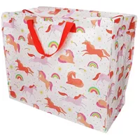 Rex London XXL Riesentasche Einhorn Aufbewahrungstasche mit Reißverschluss Regenbogen
