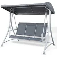 Hecht Hollywoodschaukel Grau 3-Sitzer