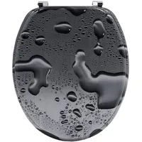 Sanicomfort WC Sitz Motiv Stahl grau
