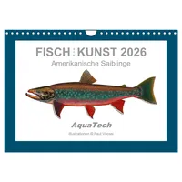 Calvendo Fisch als Kunst 2026: Amerikanische Saiblinge (Wandkalender 2026