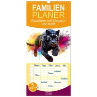 Calvendo Familienplaner 2026 - Raubtiere voll Eleganz und Kraft
