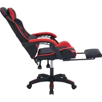 Hti-Living Krit Eco Gaming-Stuhl Schwarz-Rot