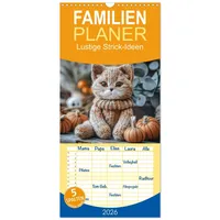 Calvendo Familienplaner 2026 - Lustige Strick-Ideen mit 5 Spalten
