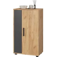 Vicco Kommode Berno, Goldkraft Eiche/Anthrazit, 50.1 x 87.3 cm