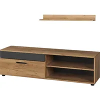 Vicco Vicco, Lowboard & Regal Berno, Goldkraft Eiche/Anthrazit, mit
