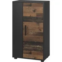Vicco Kommode Berno, Schwarz/Oldstyle, 50.1 x 87.3 cm mit