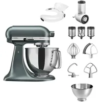 KitchenAid 4,8 L 5KSM175 Artisan Küchenmaschine Beginnerset mit Gemüseschneider