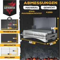 Kesser Klappgrill tragbarer Camping Grill schwarz