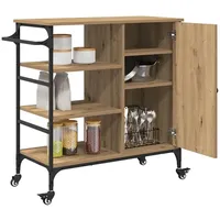 VidaXL Küchenwagen Artisan Eiche 87,5x38,5x84,5 cm Holzwerkstoff