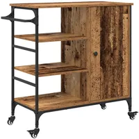 VidaXL Küchenwagen Altes Holz 87,5x38,5x84,5 cm Holzwerkstoff - Braun