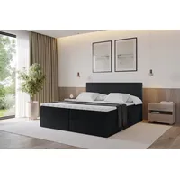 Altdecor Boxspringbett - TOLO 120x200 Cord - Schwarz -