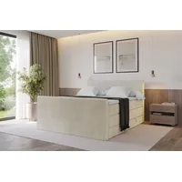 Altdecor Boxspringbett mit Fußteil - TOLO-Z KING 140x200 Cord