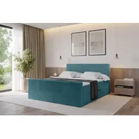 Altdecor Boxspringbett TOLO-Z 120x200 cm - Cord - Blau