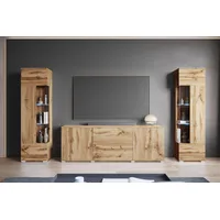 INOSIGN »KENIA« Komplett-Set, 3 Stk. tlg. Vitrinen mit Eckverglasung,