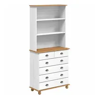 VidaXL Hochschrank “ASKIM” Weiß 91x40x199,5 cm Massivholz Kiefer