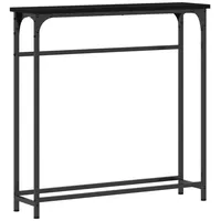 VidaXL Konsolentisch Schwarz Eiche 75x19,5x75 cm