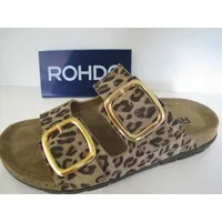 ROHDE Pantoletten Veloursleder", Damen, Pantolette braun, 39 EU