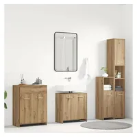 VidaXL Badmöbel-Set Artisan-Eiche 4-tlg. Braun