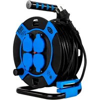 REV Ritter REV Kabeltrommel 25m Außen Kompakt, H05VV-F3G1,5, blau