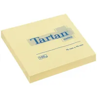 Tartan Haftnotizblock Tartan Haftnotiz 07676 76x76mm 100Bl gelb 12St