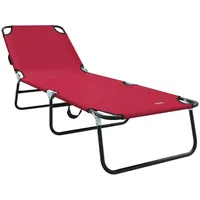 VidaXL Klappliege Tragbar Rot 600D Oxford-Gewebe