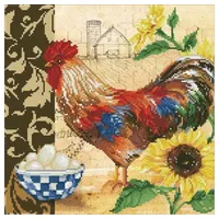 Needle art world Diamond Painting Hahn auf dem Land