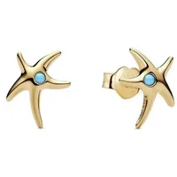 Pandora 263820C01 Damen-Ohrringe Seestern Ohrstecker Goldfarben